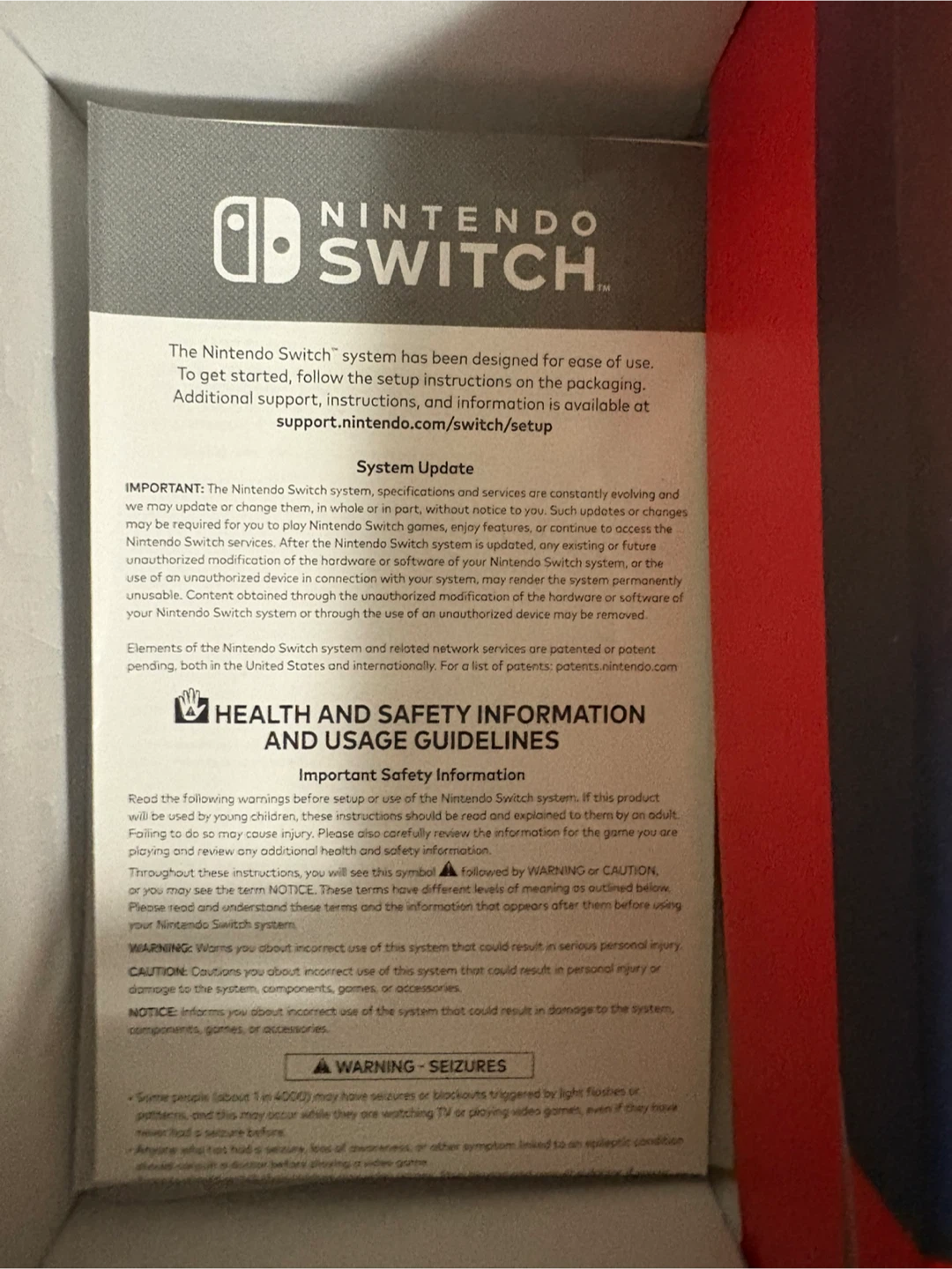 Nintendo Switch Console with Blue & Red Joy-Cons - photo 4