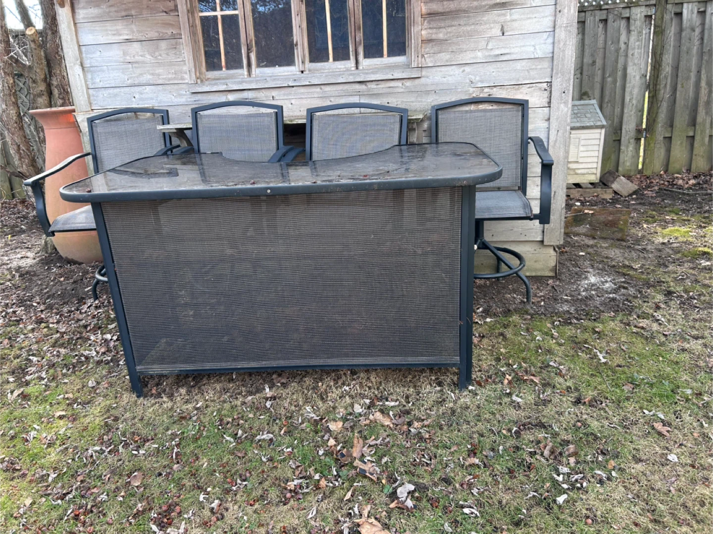 Outdoor Bar Height Table and Chairs Set