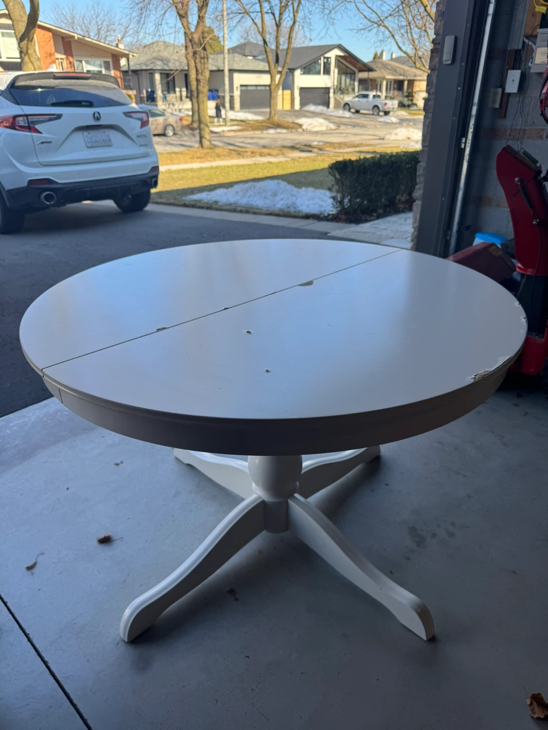 IKEA INGATORP White Extendable Dining Table