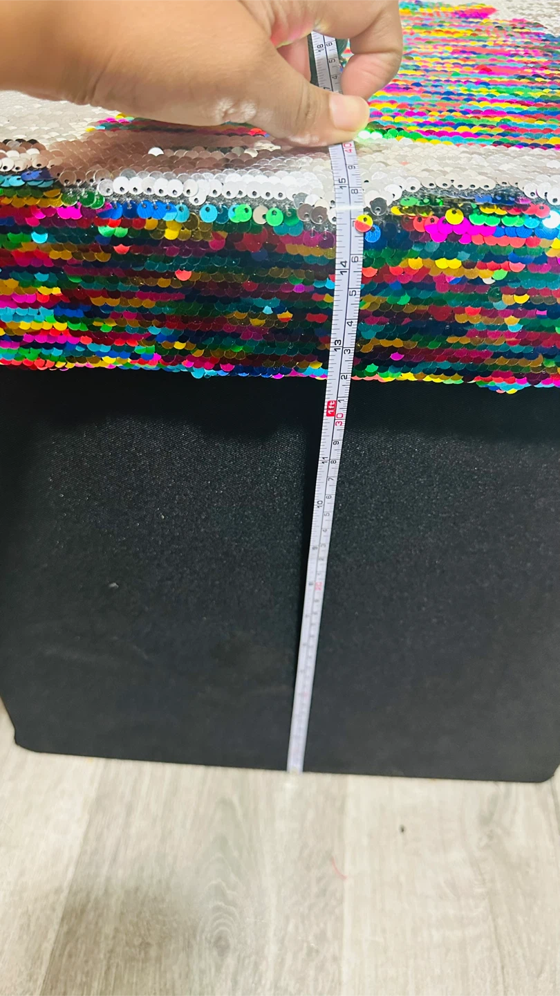 Unicorn Sequin Storage Ottoman - photo 5