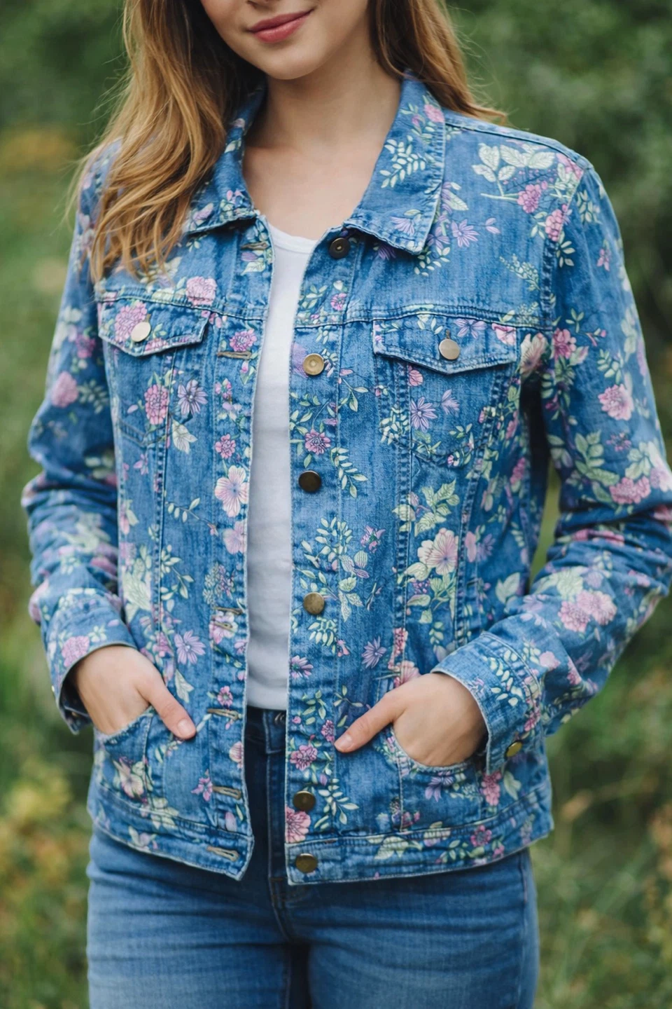 Floral Denim Jacket
