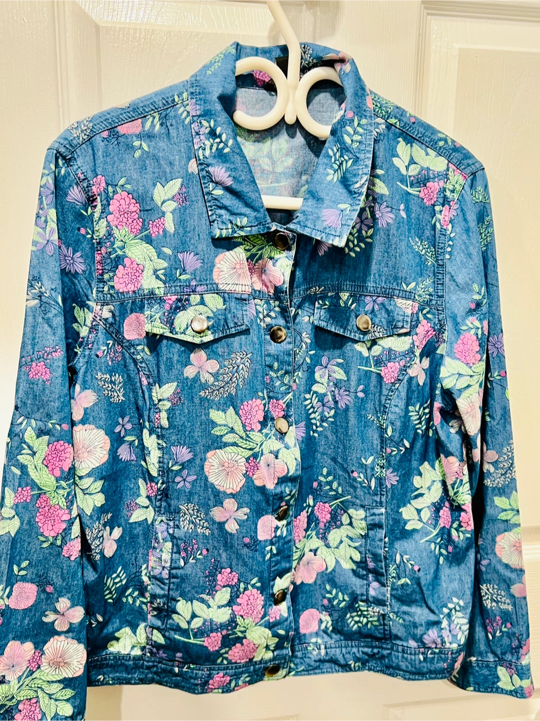 Floral Denim Jacket - photo 3