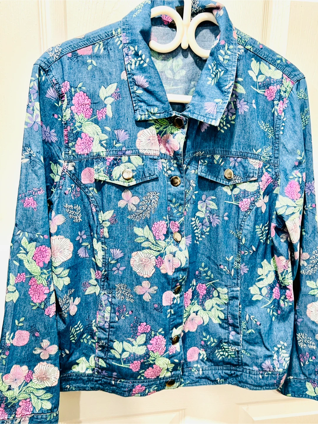 Floral Denim Jacket - photo 2