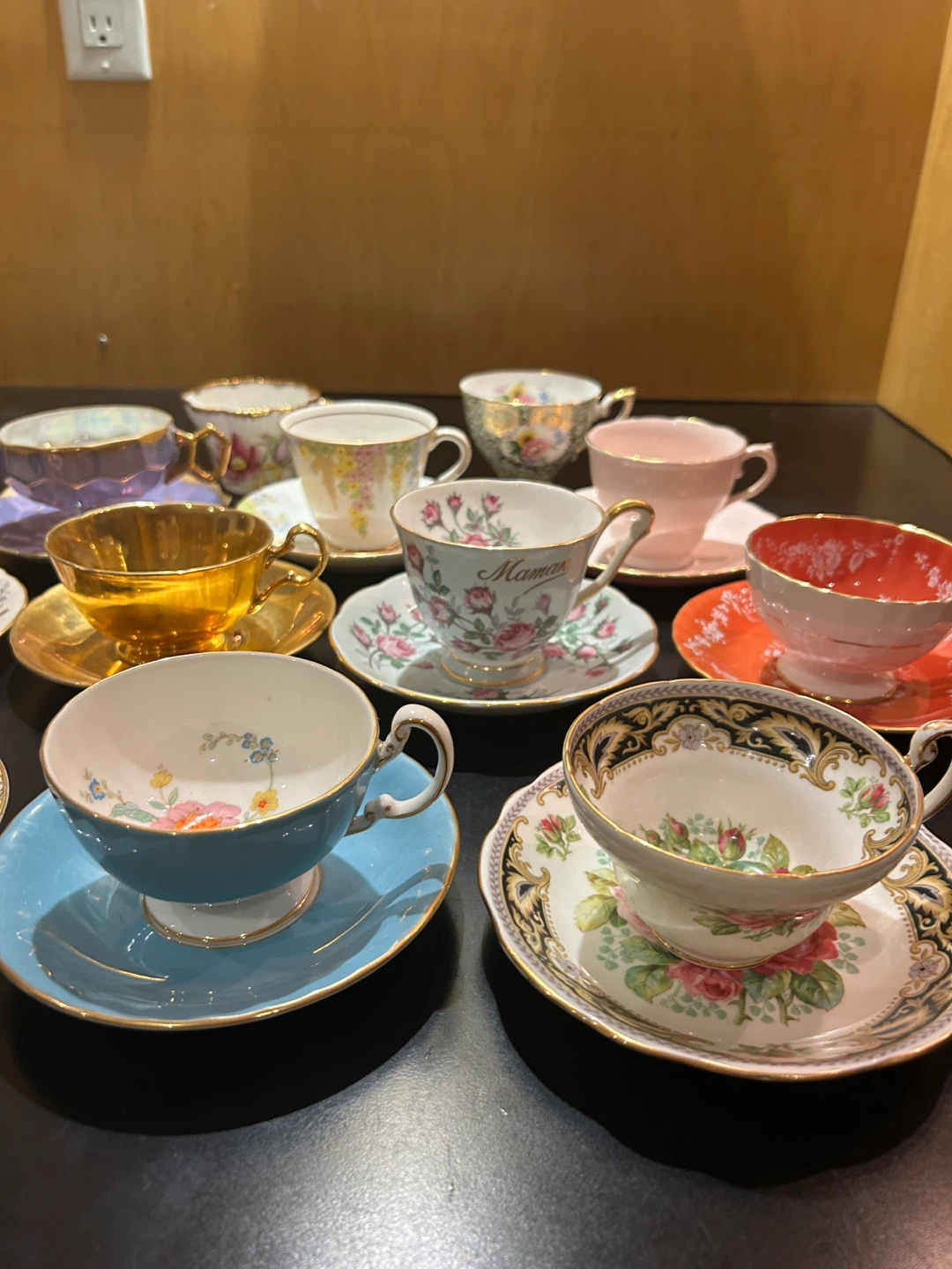 Set of 12 Vintage Bone China  Teacups and Saucers - photo 3