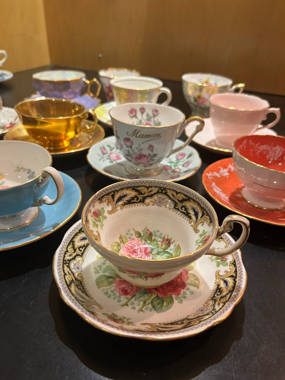 Set of 12 Vintage Bone China  Teacups and Saucers