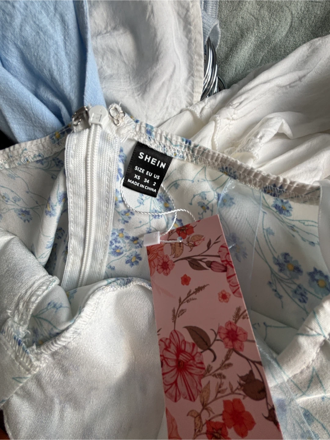 SHEIN Floral Maxi Dress - White/Blue XS - photo 2