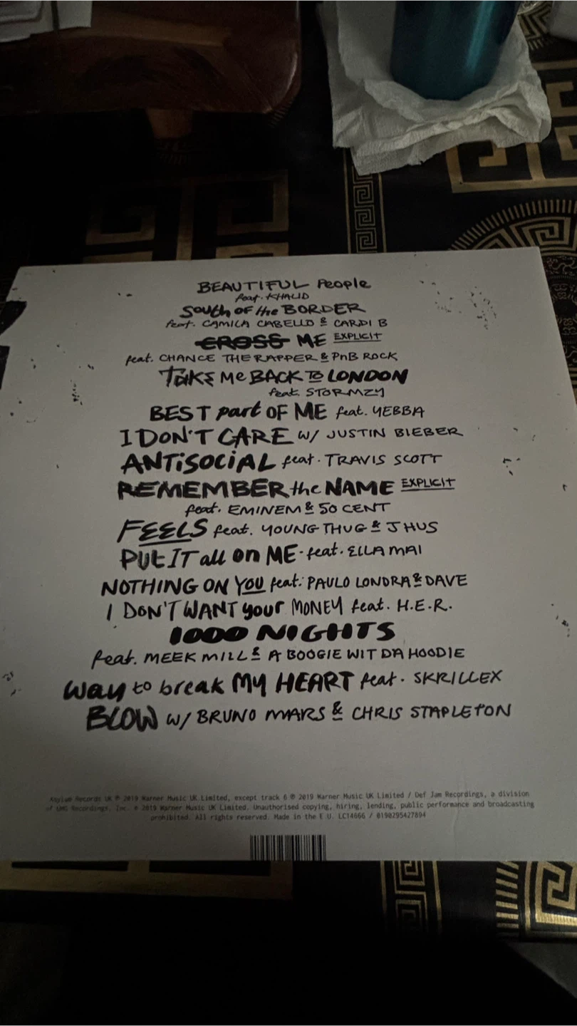 ed sheeran no. 6 collaboration project vinyl - photo 2