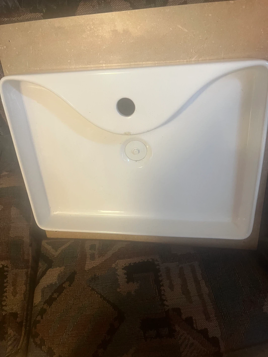White Rectangle Sink Basin