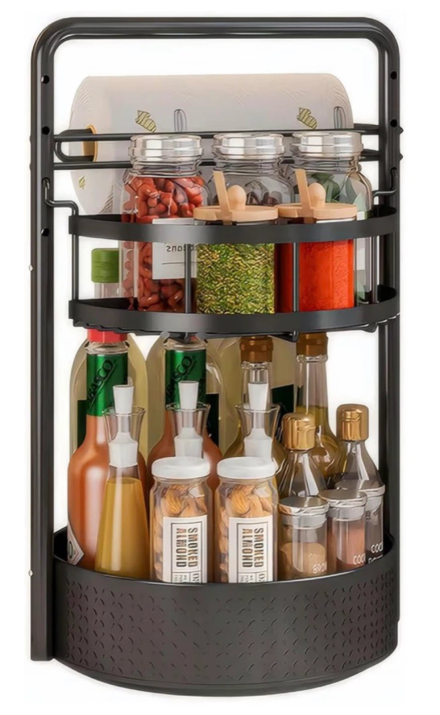 3-Tier Rotating Spice Rack Organizer
