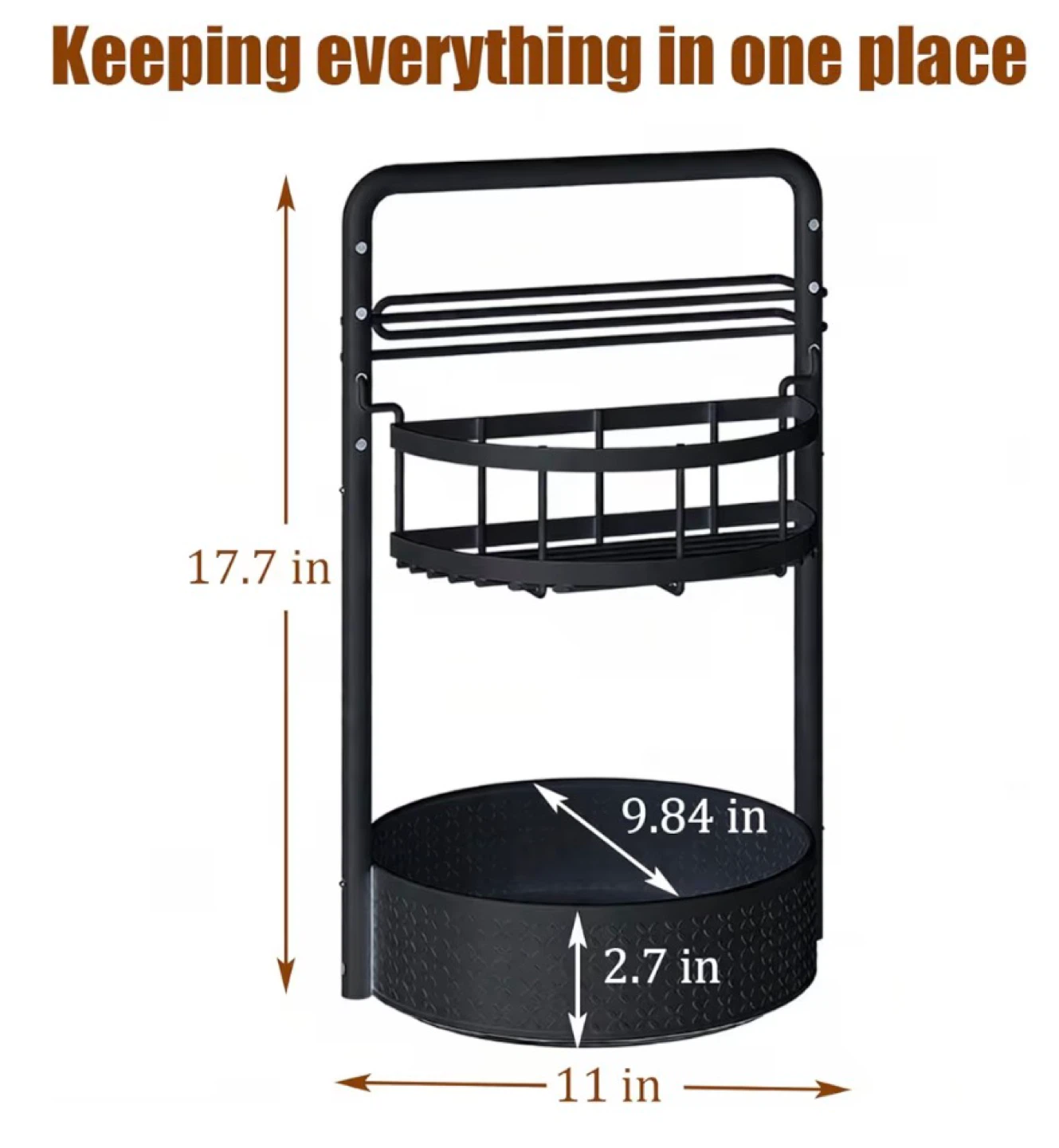 3-Tier Rotating Spice Rack Organizer - photo 3
