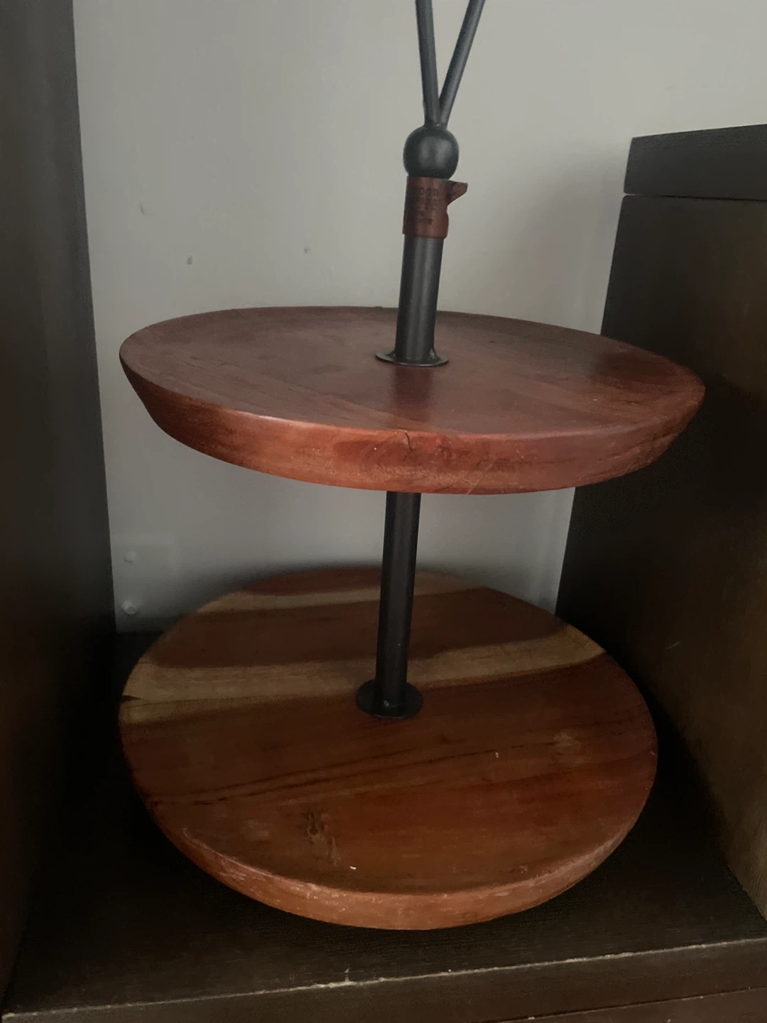 Two-Tier Wood Server Stand - photo 2