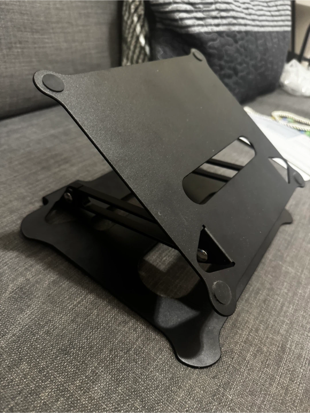 Black Metal Laptop Stand - photo 3