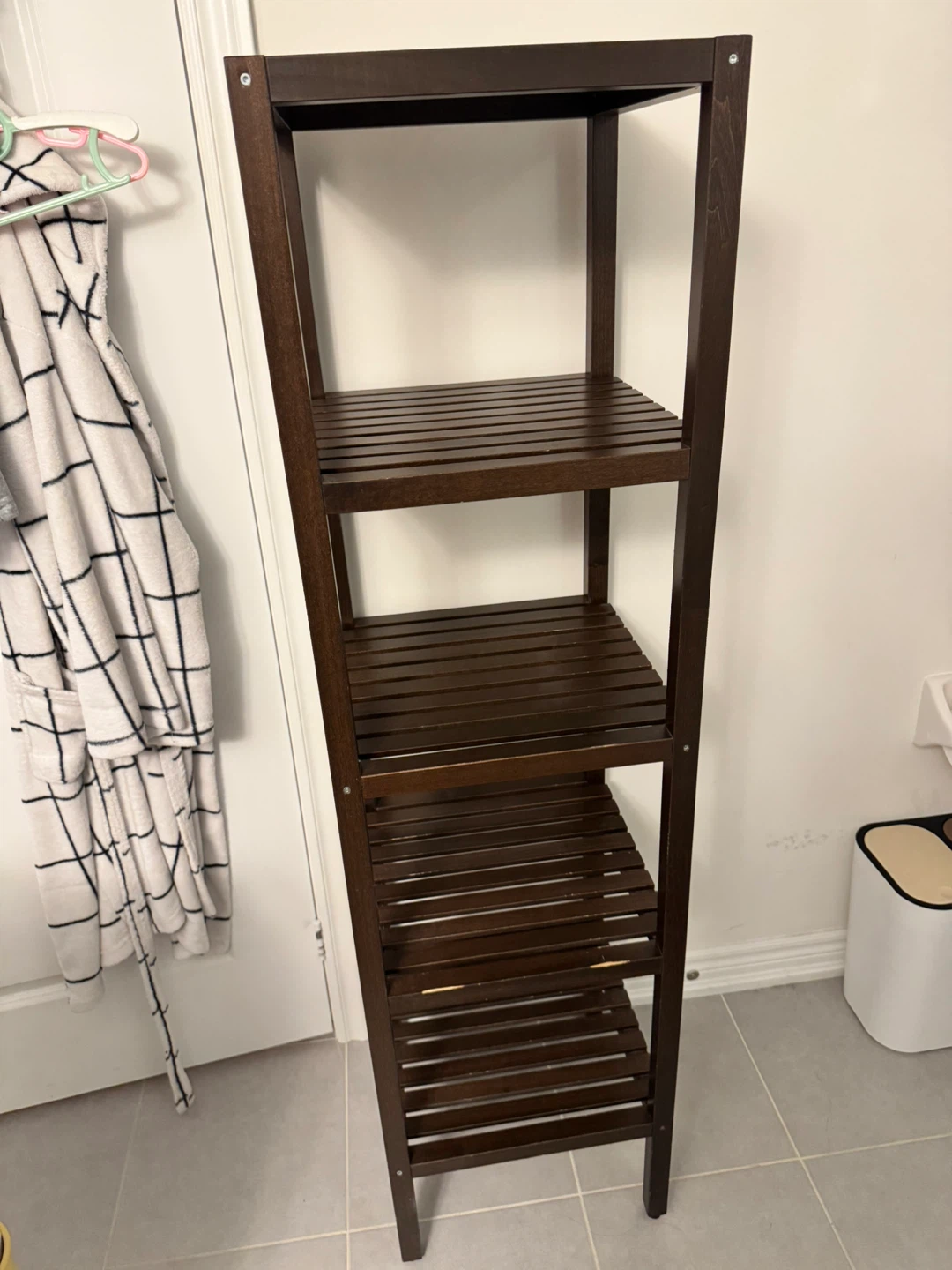 IKEA Dark Wood 5-Shelf Ladder Shelf