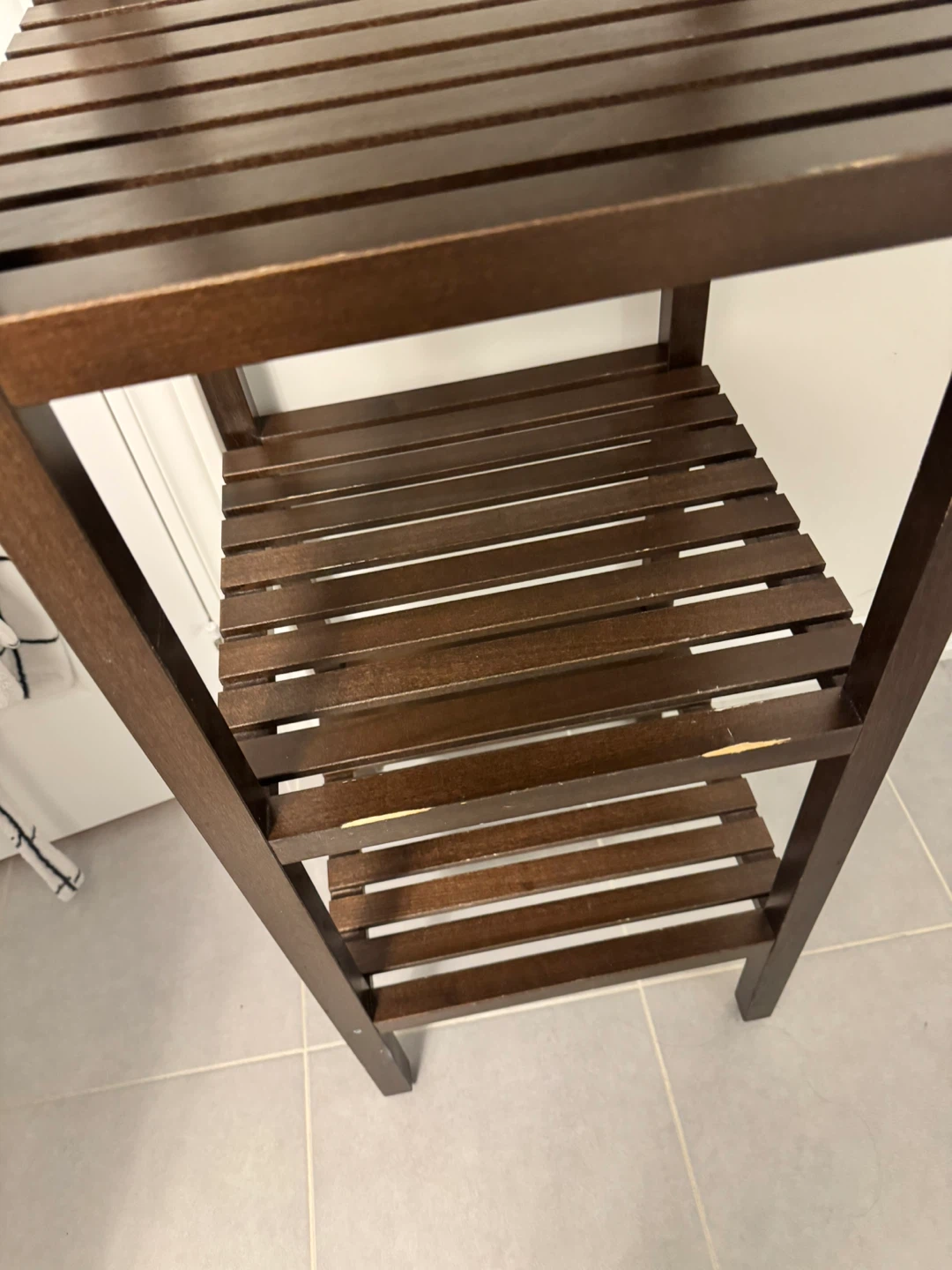 IKEA Dark Wood 5-Shelf Ladder Shelf - photo 5