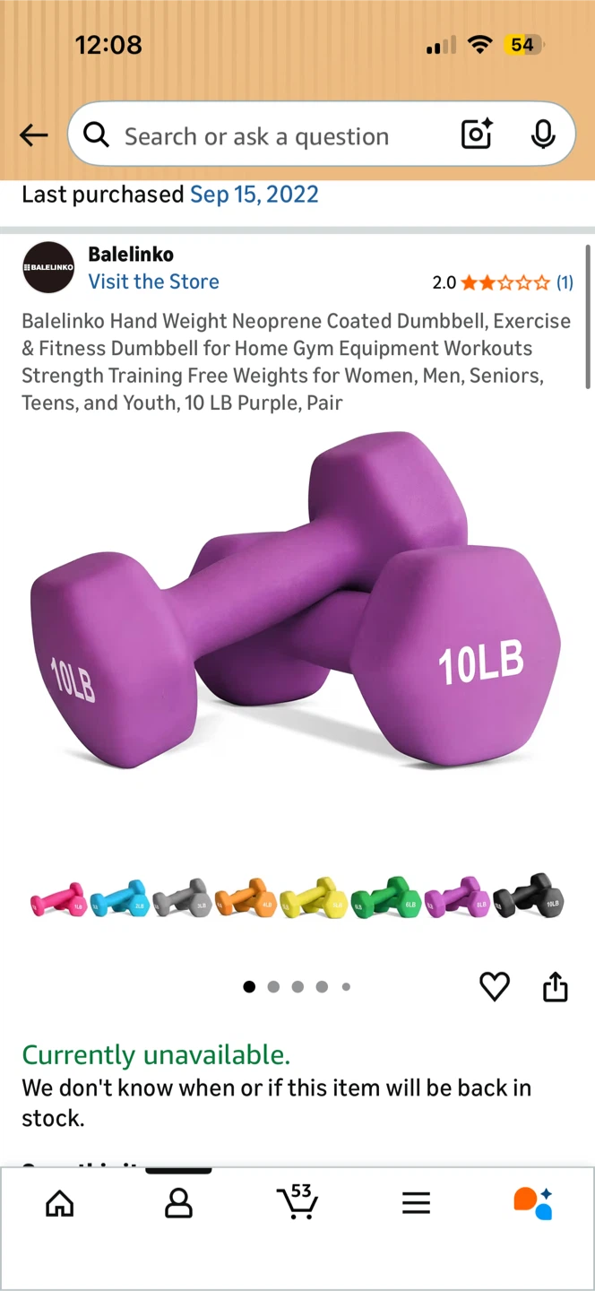 Moving sale /dumbbell 10lb