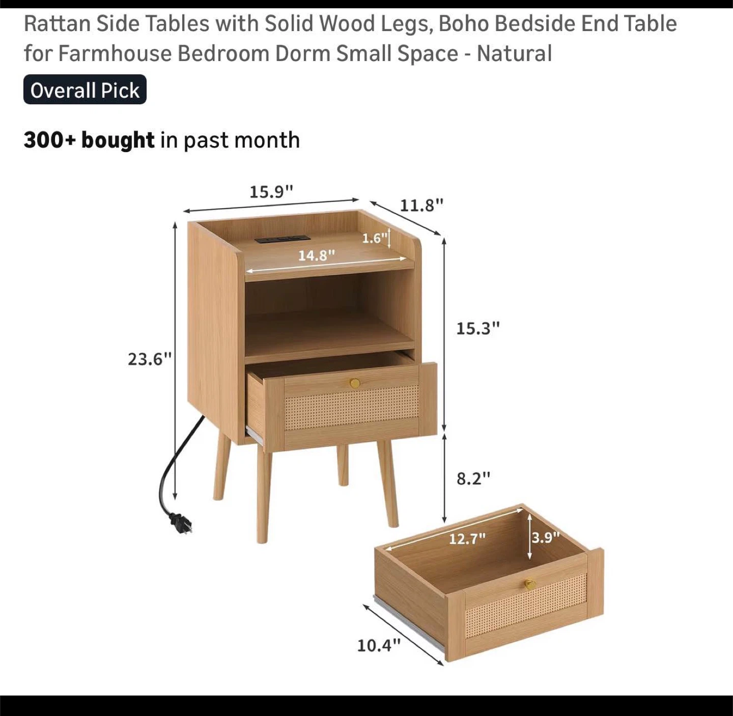 LO-netNS-Wood Nightstand - photo 2