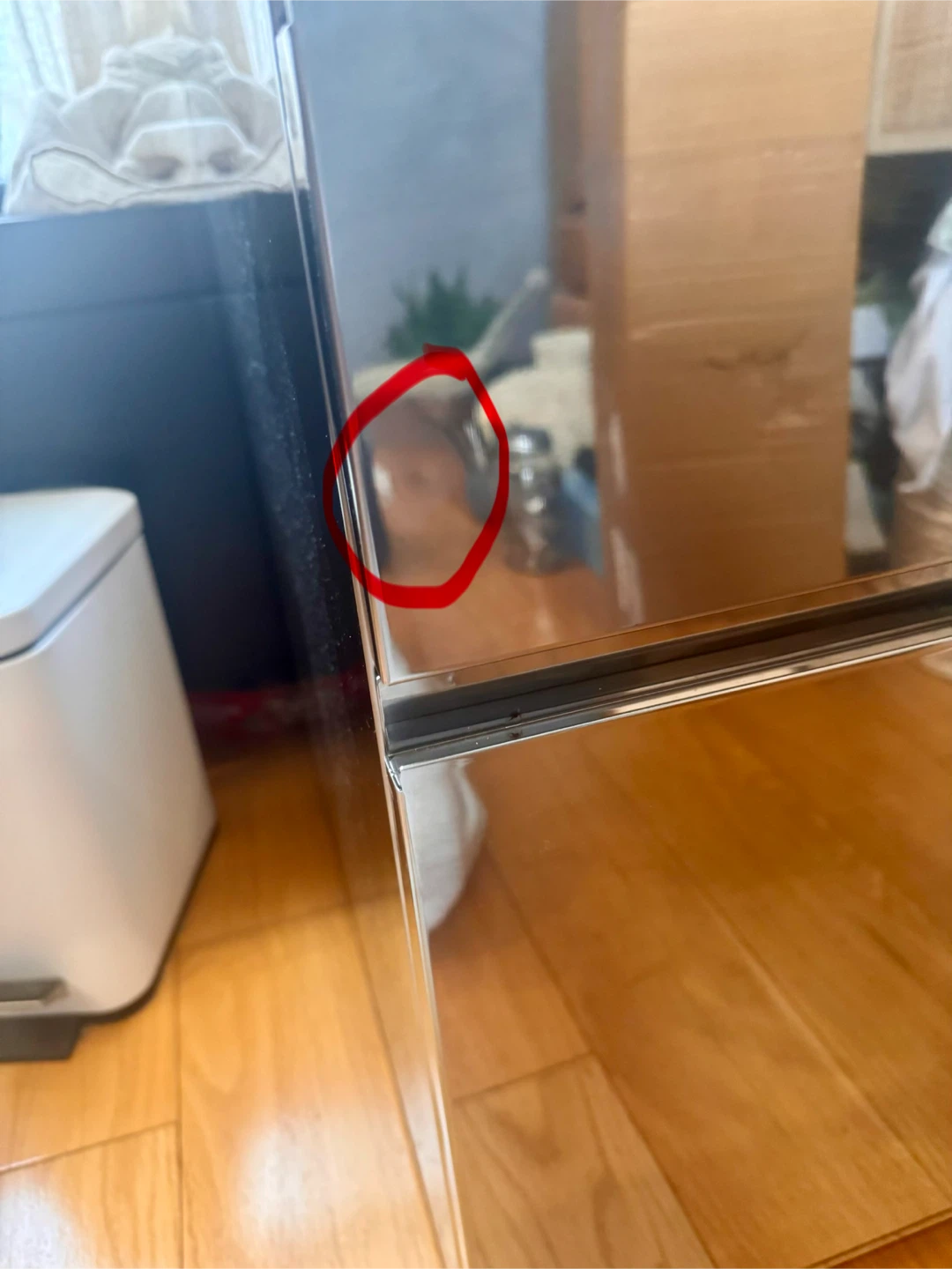 Mirrored 3-Drawer Nightstand - photo 5