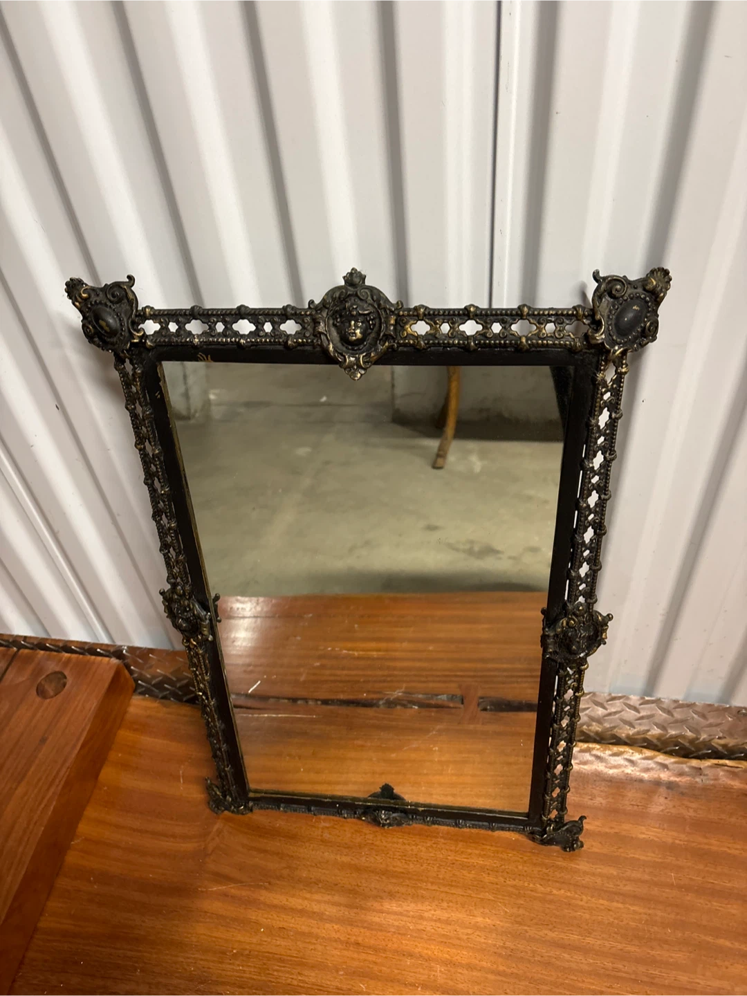 Ornate Black and Gold Vanity Mirror - photo 3