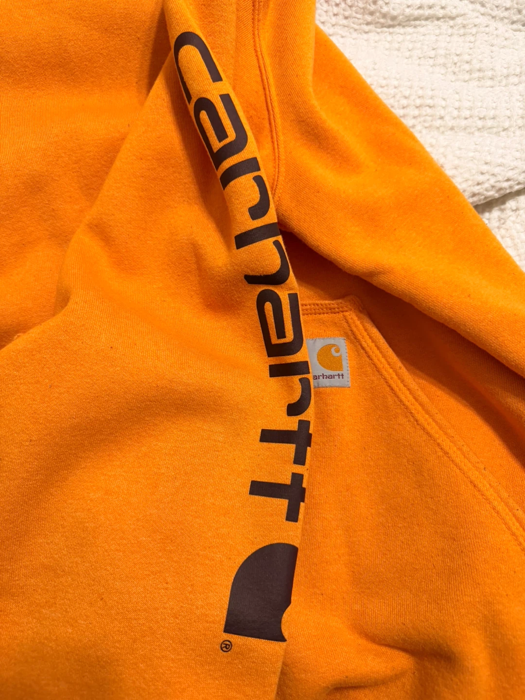 Carhartt Orange Loose Fit Hoodie Sweatshirt Size M - photo 2