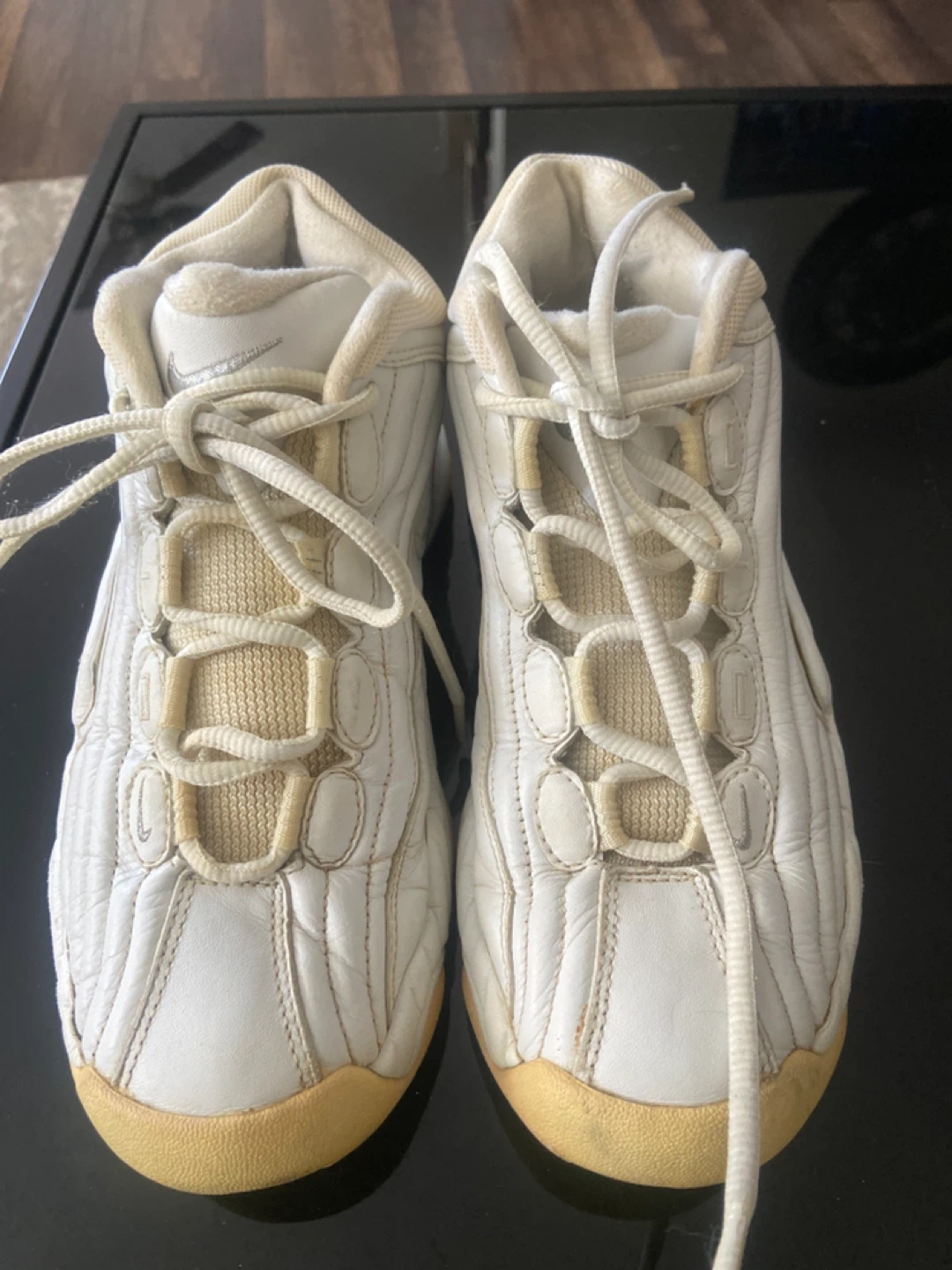 Nike Air Force 1 Mid White Gold Sneakers - Size 9