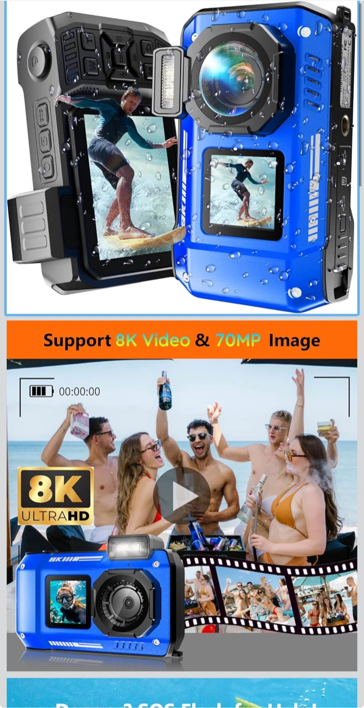 BKiii Rugged Waterproof Digital Camera - Blue - photo 3