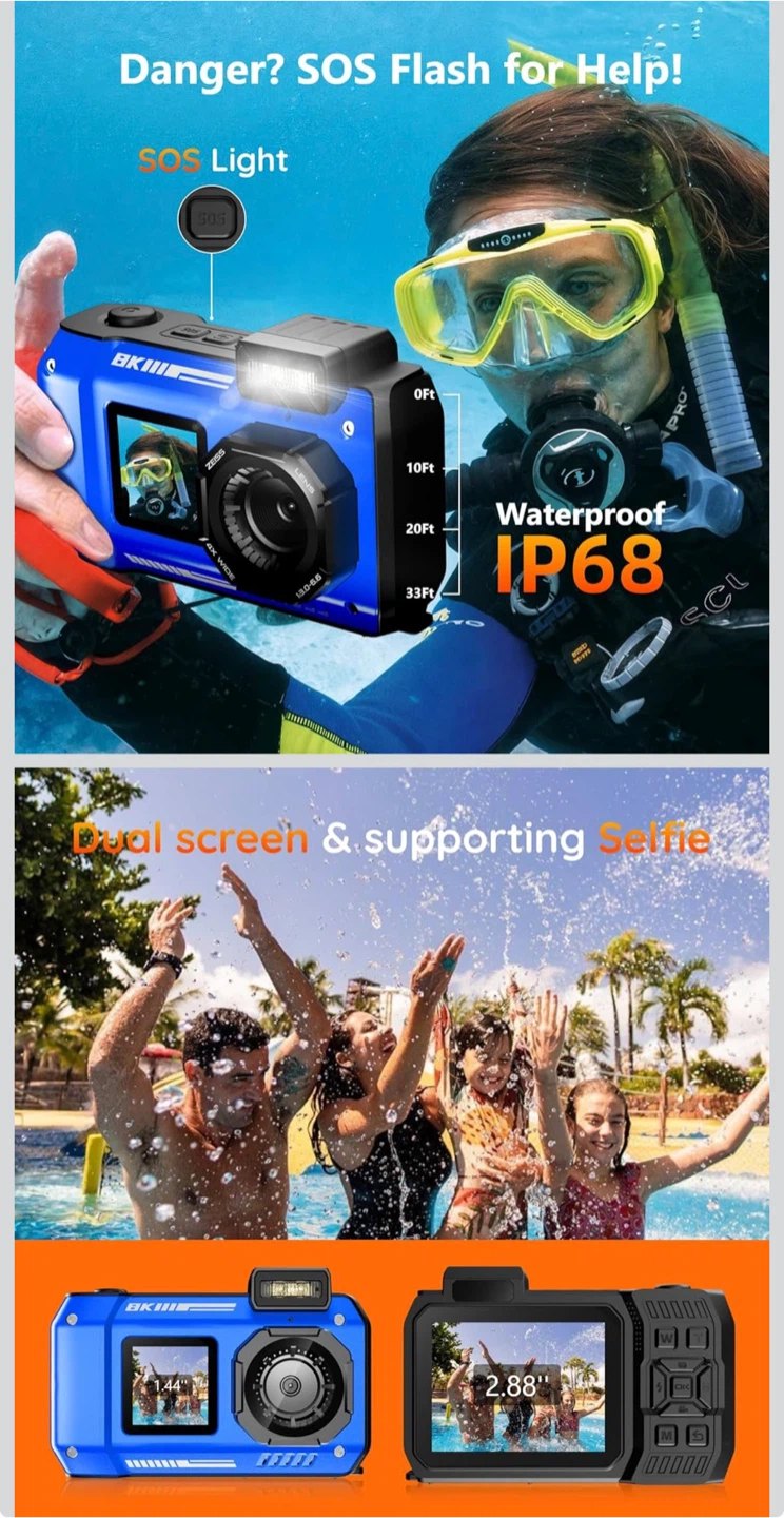 BKiii Rugged Waterproof Digital Camera - Blue - photo 4