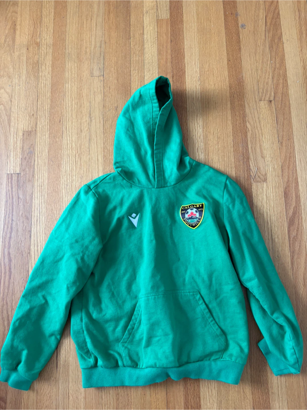 Macron Calgary Soccer Club Hoodie XS Green