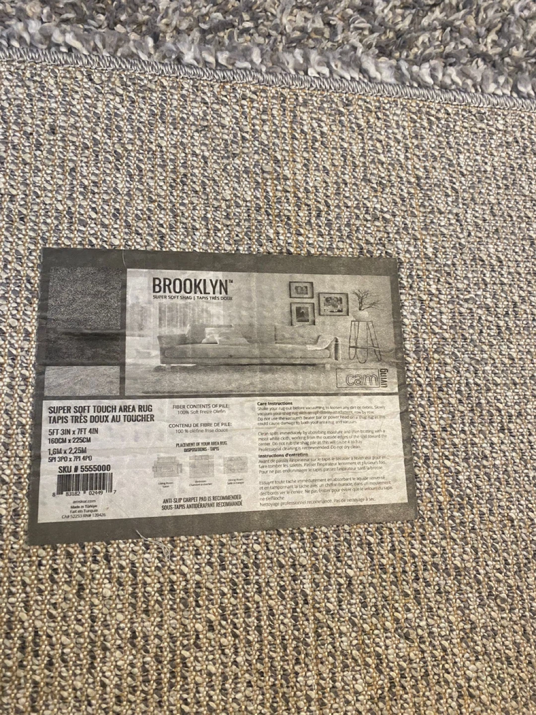 Brooklyn Super Soft Touch Area Rug - Grey - photo 4