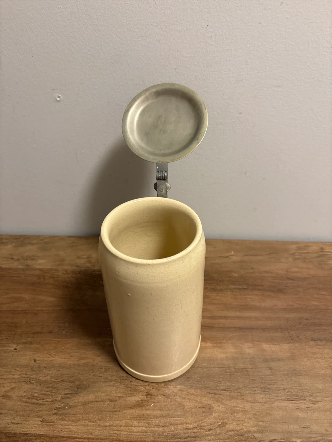 Vintage Ceramic Beer Stein with Pewter Lid - photo 3