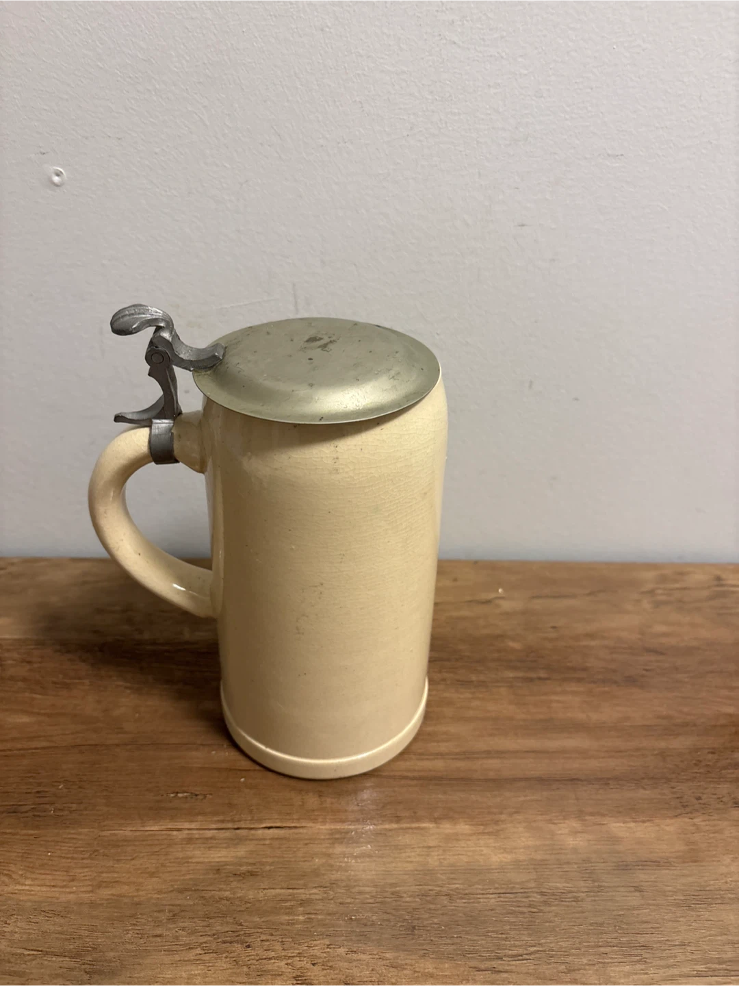 Vintage Ceramic Beer Stein with Pewter Lid - photo 5