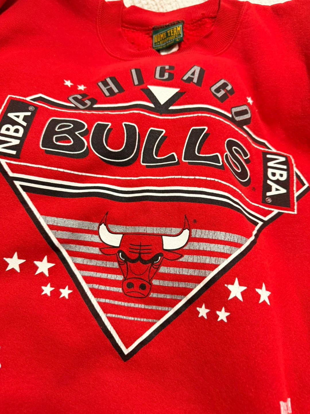 Vintage Chicago Bulls NBA Red Crewneck Sweatshirt - photo 2
