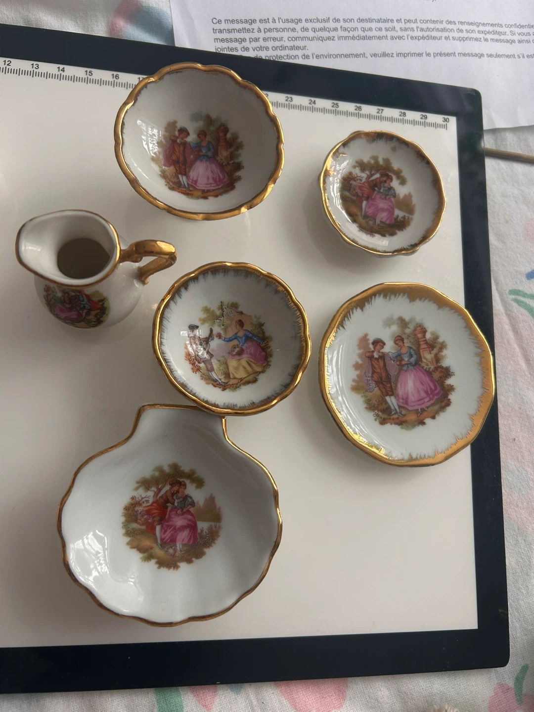 Limoges France Miniature Porcelain Set - photo 2