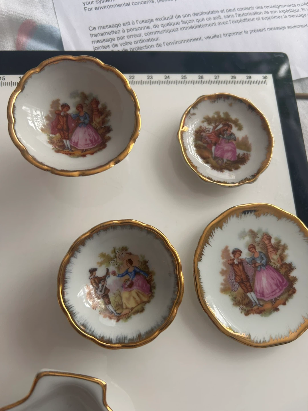 Limoges France Miniature Porcelain Set