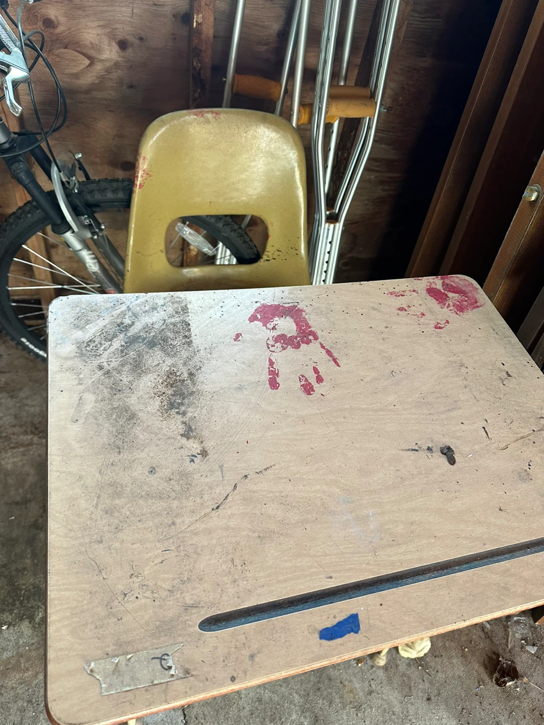 Vintage Child's School Desk and Chair Set - photo 4