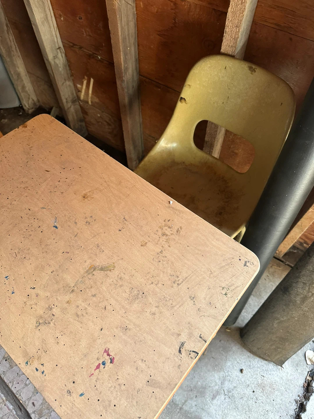 Vintage Child's School Desk and Chair Set - photo 2