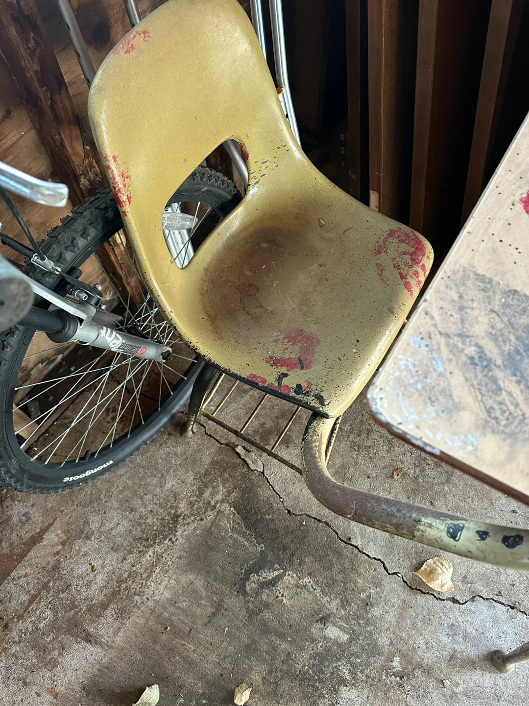 Vintage Child's School Desk and Chair Set - photo 3