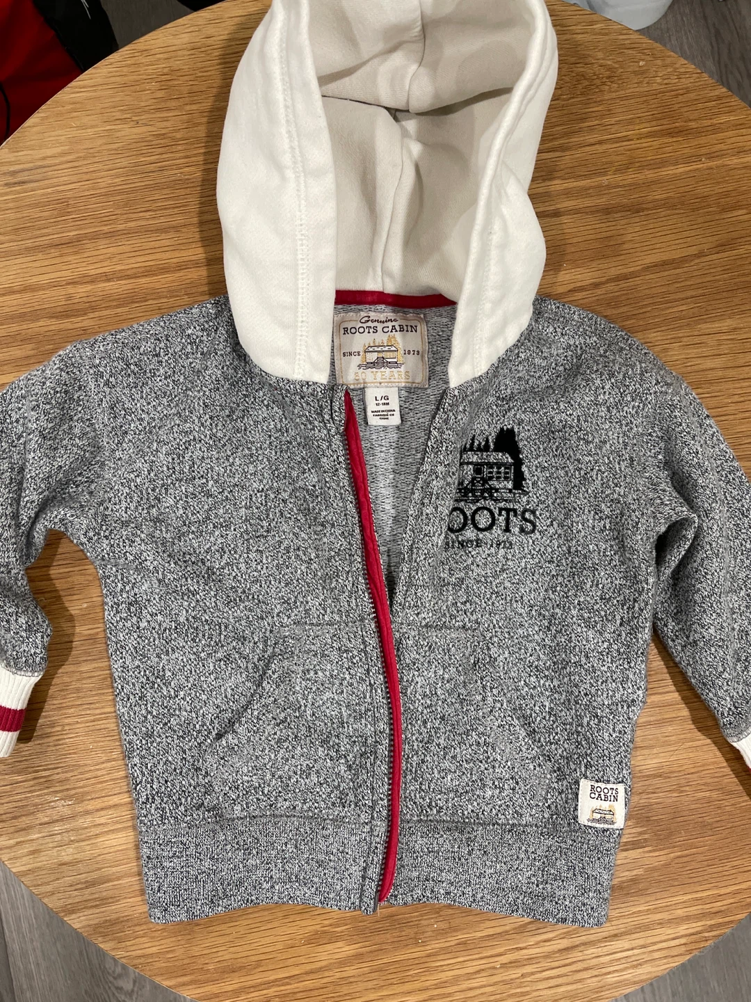Roots Cabin Zip-Up Hoodie - Grey - L/G