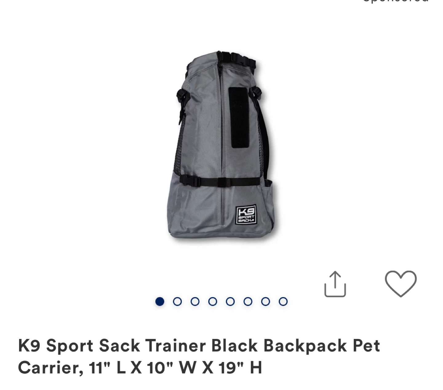 K9 Sport Sack Trainer Black Backpack Pet Carrier