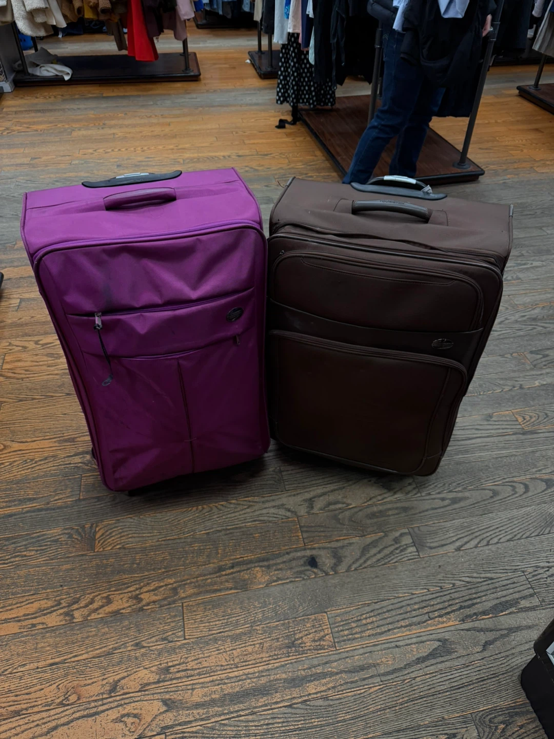 2pc Luggage Set - Purple & Brown Rolling Suitcases - photo 4