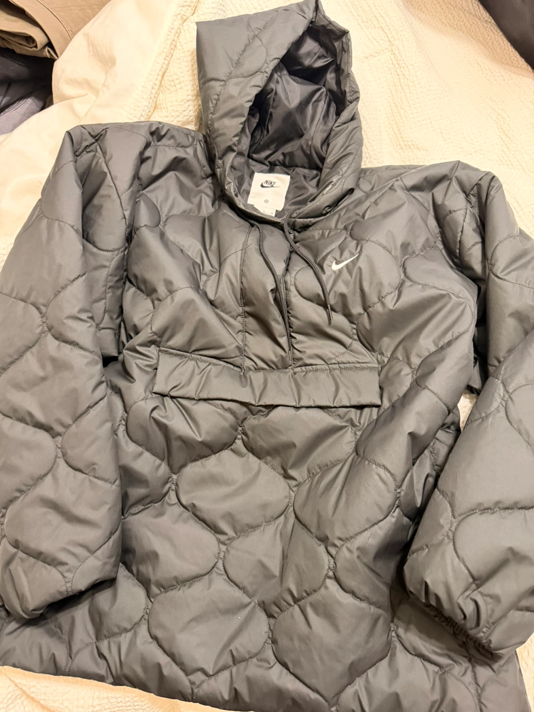 Nike Quilted Pullover Hoodie Jacket women size XL