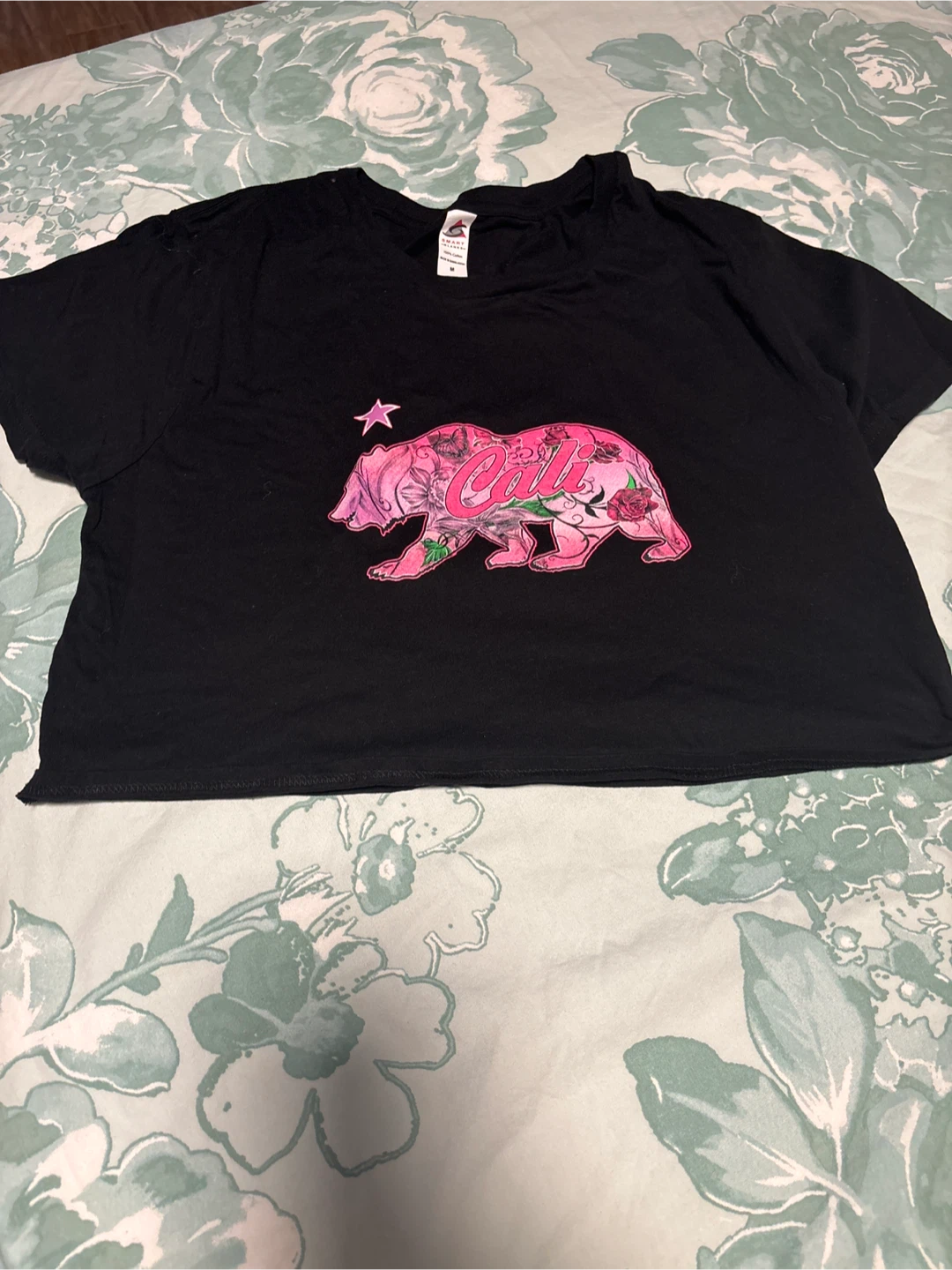 Smartest Tee Black Cali Bear Graphic T-Shirt - Size M