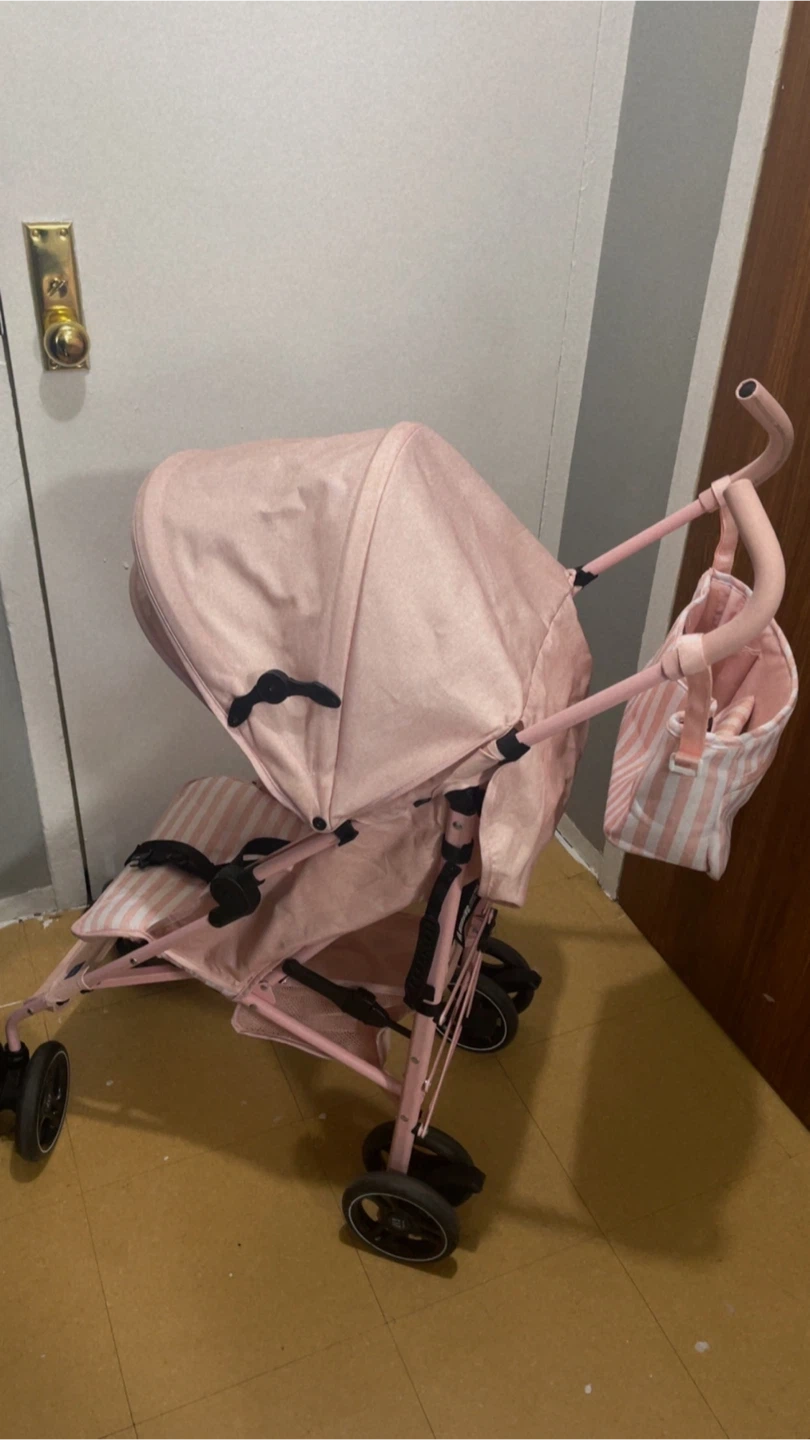 Gap Pink Striped Baby Stroller