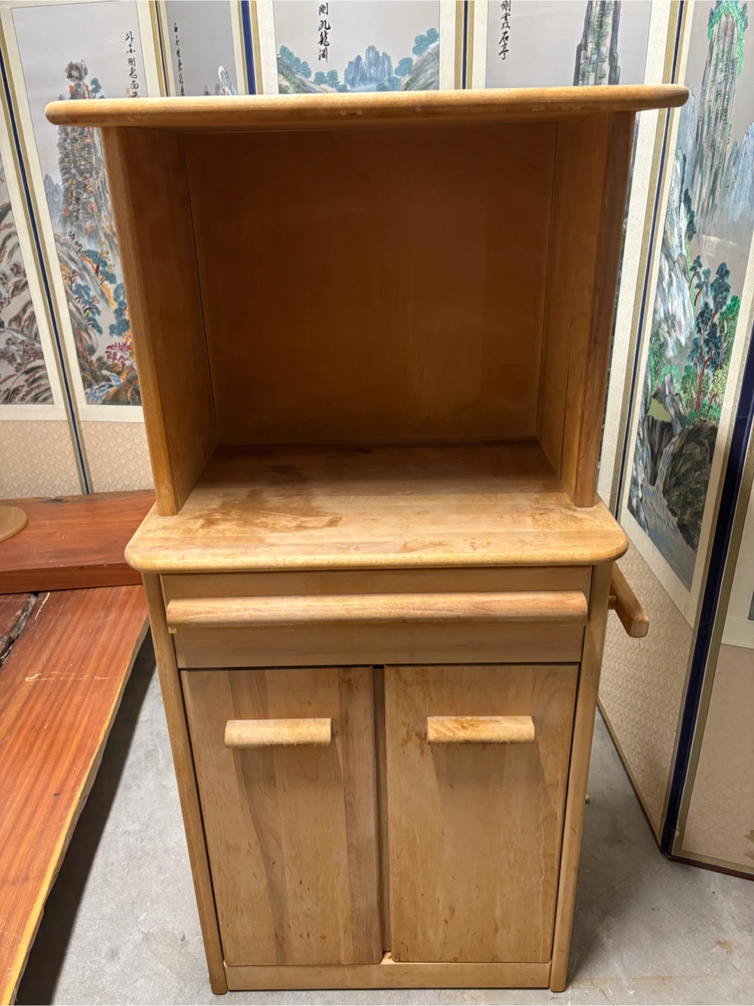 Wooden Kitchen Baker's Rack with Cabinet