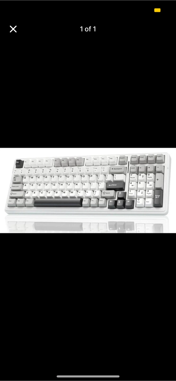 White and Gray Mechanical Keyboard
