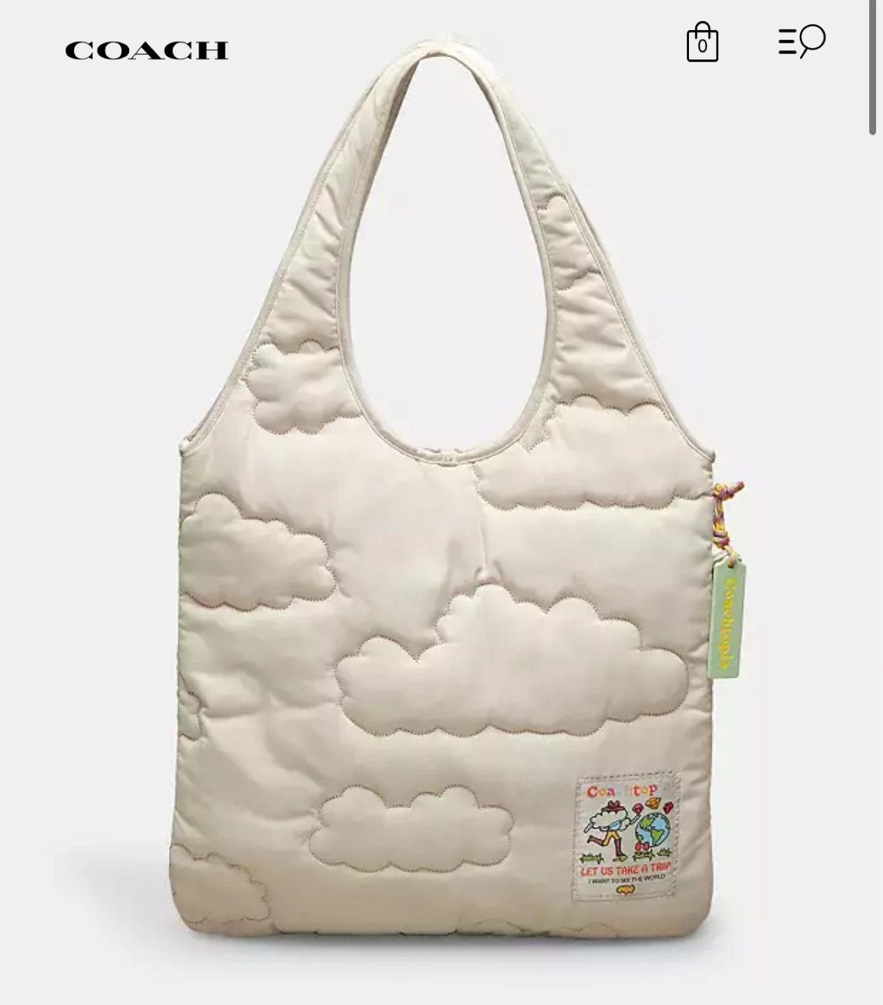 Coachtopic Loop Flat Tote in cloud