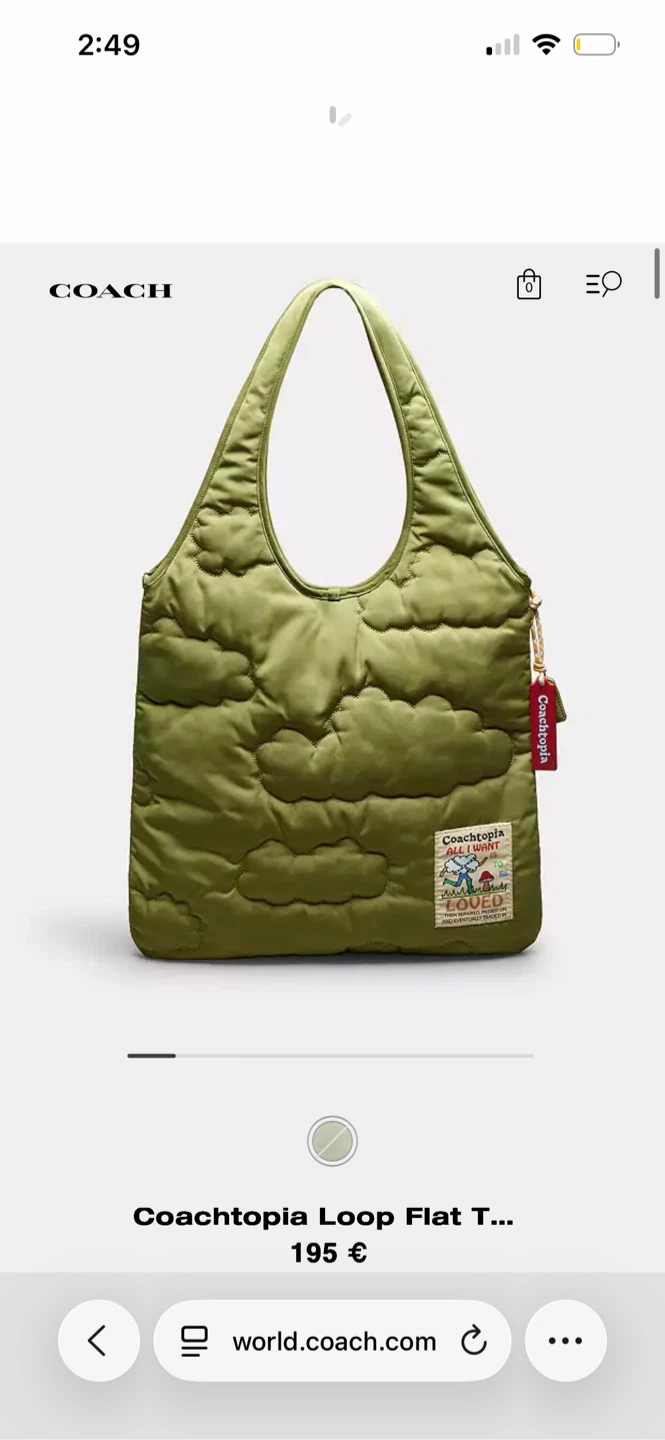 Coach Coachtopia Loop Flat Tote Bag