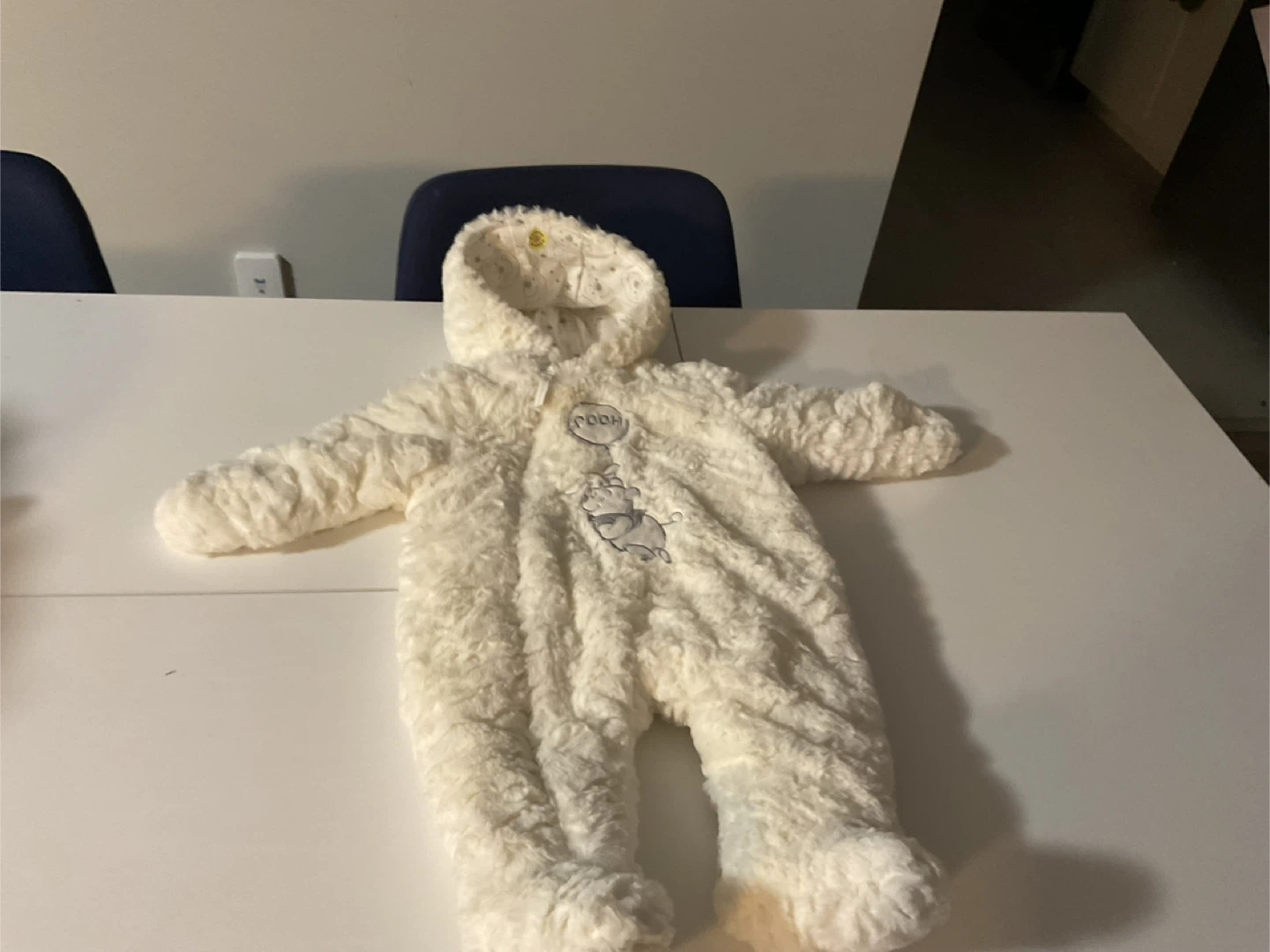 Cream Winnie the Pooh Snowsuit - Baby Size