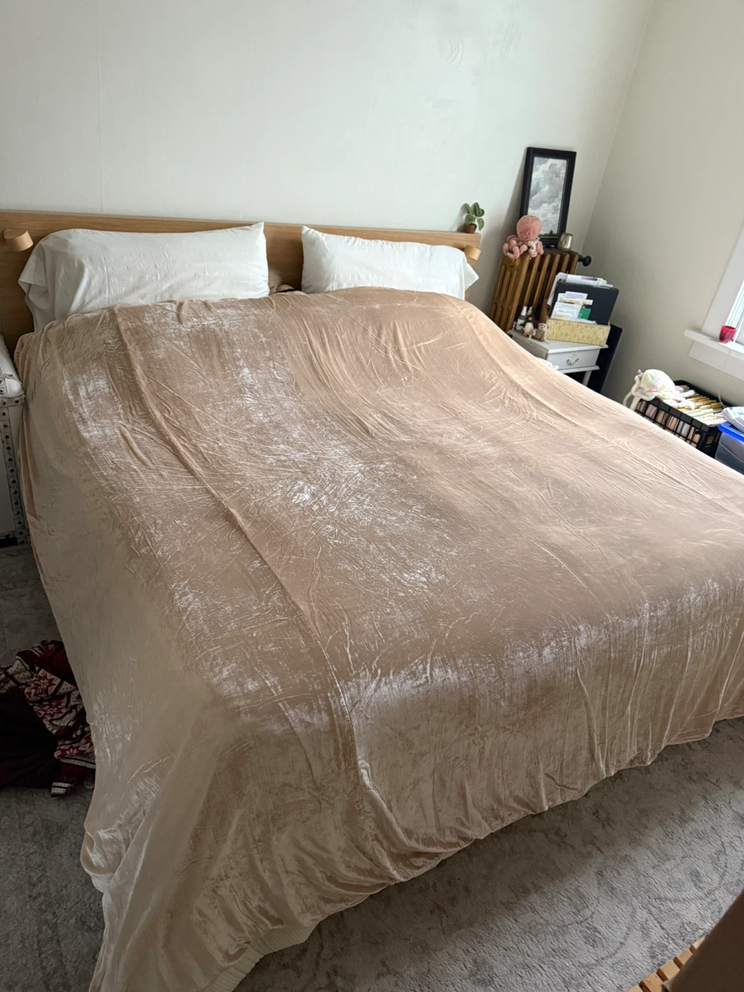 West Elm King Velvet Duvet Cover