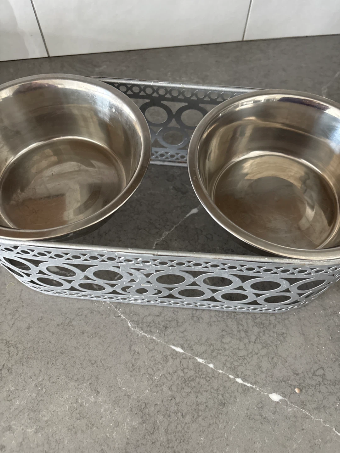 set of Double Dog Bowls with  Stand - photo 2