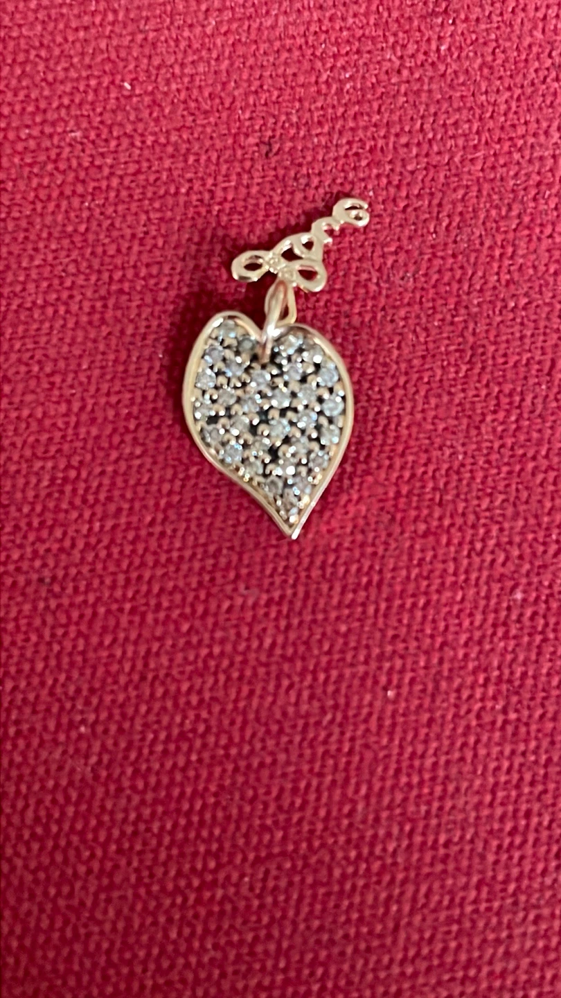 18k Gold Heart Charm Pendant